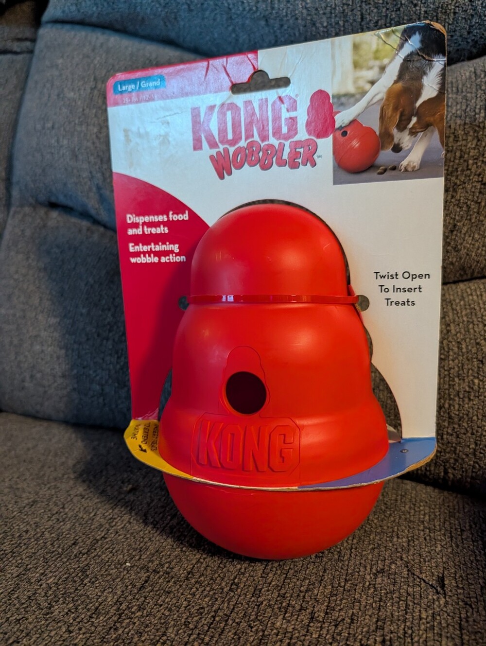 Kong Red Wobbler Treat Dispenser